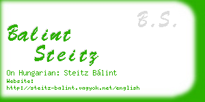 balint steitz business card